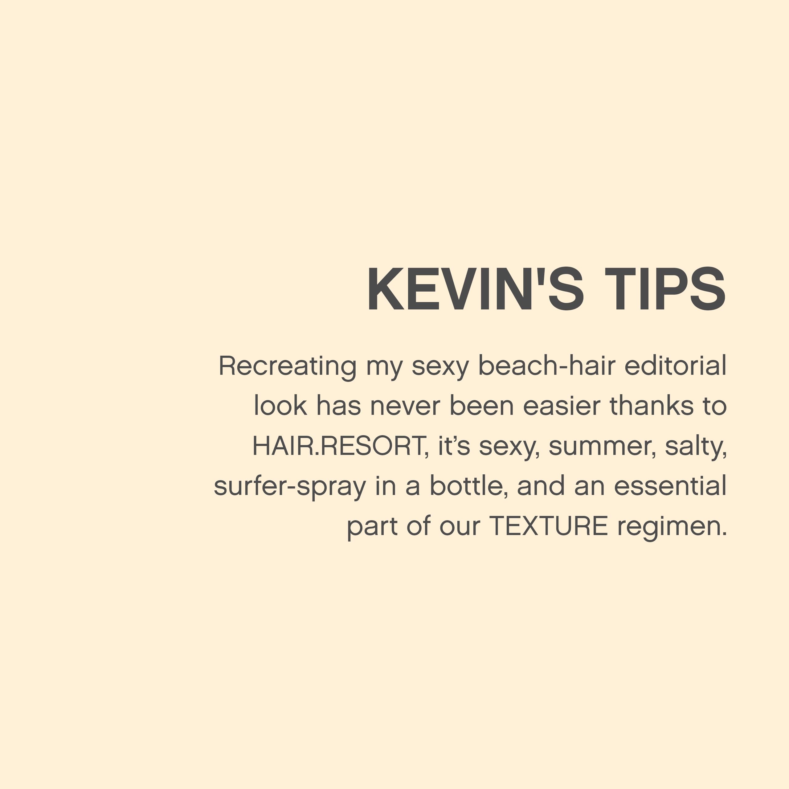 KEVIN.MURPHY Hair.Resort.Spray sans parabènes, couleur protégée et fraîche.