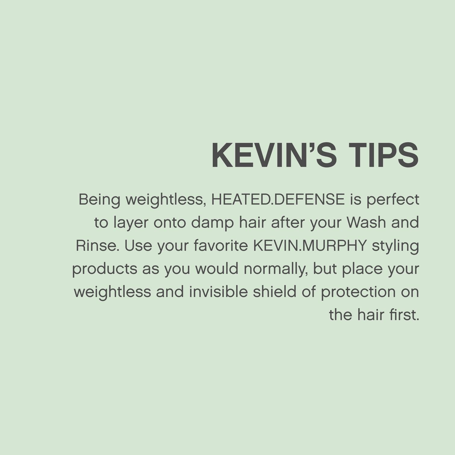 KEVIN.MURPHY Heated.Defense : ingrédients jojoba et quinoa pour nourrir les fibres.