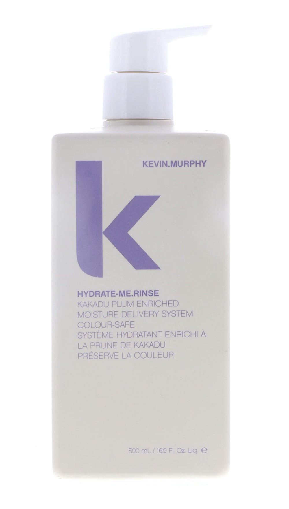 Étiquette Hydrate Me Rinse sur l'emballage, design clair et informations utiles pour l'achat.