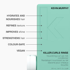 KEVIN.MURPHY Killer.Curls RINSE cheveux brillants après chaque utilisation.