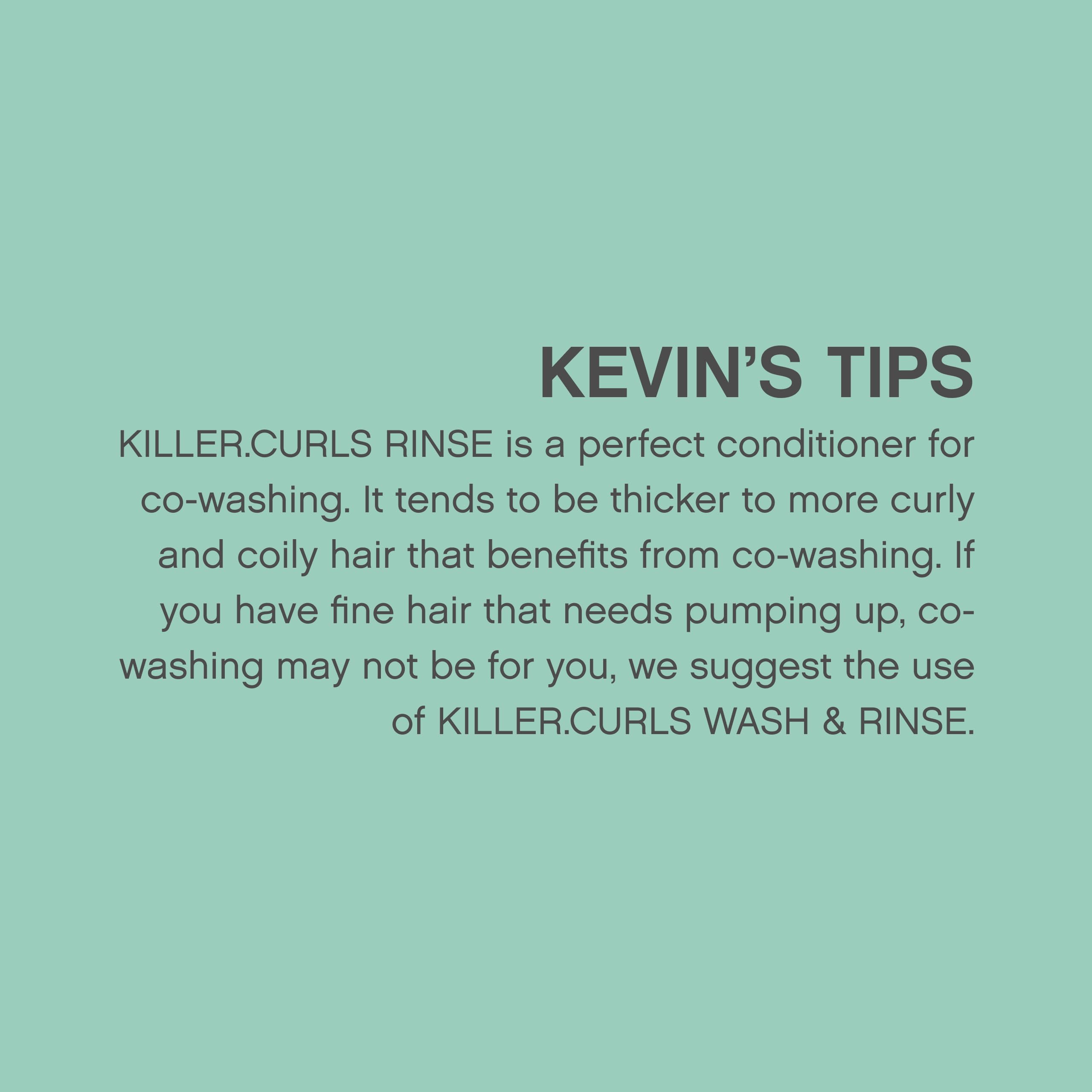 KEVIN.MURPHY Killer.Curls RINSE ingrédients végan pour une routine éthique.