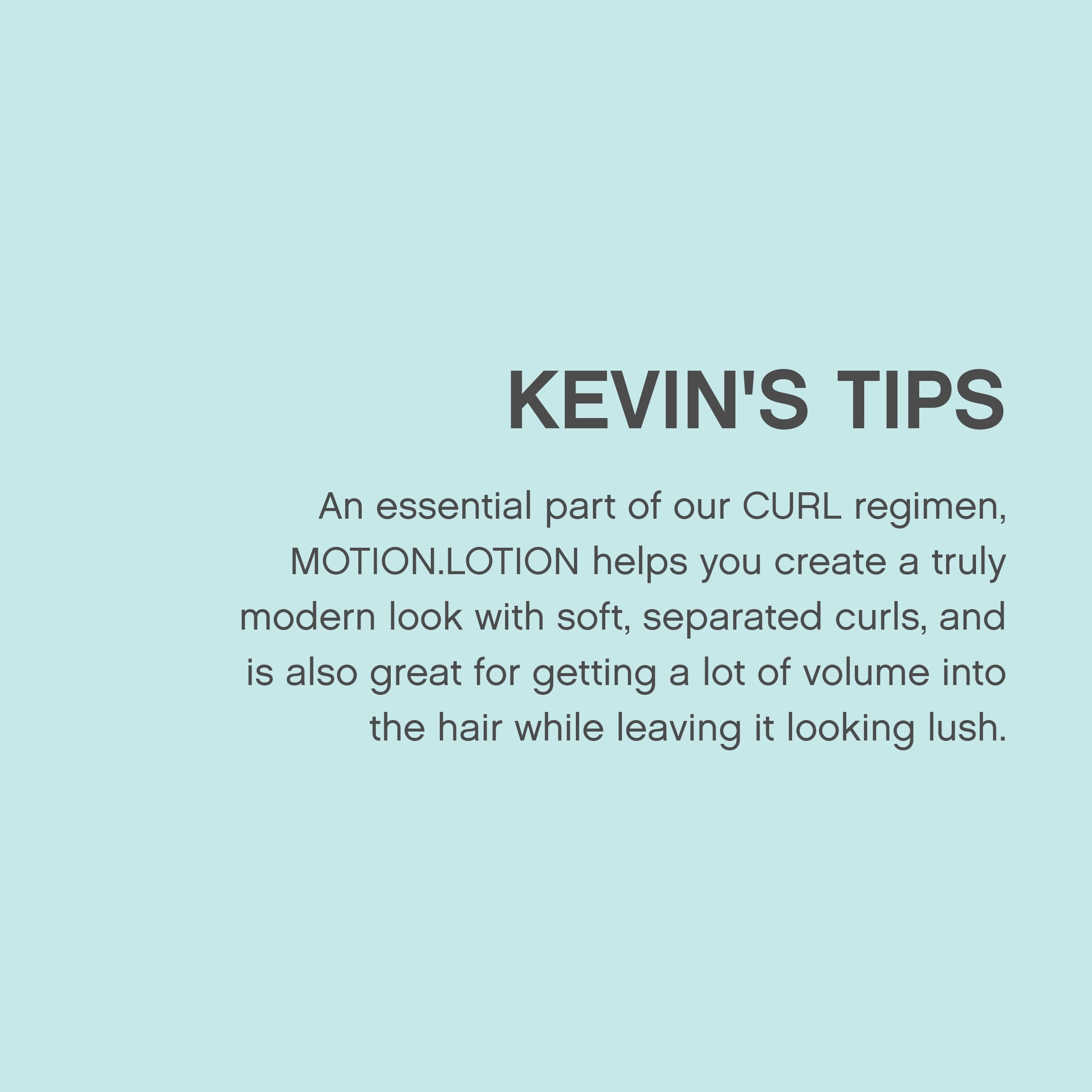 KEVIN.MURPHY MOTION.LOTION huile bergamote pour fraîcheur et équilibre.