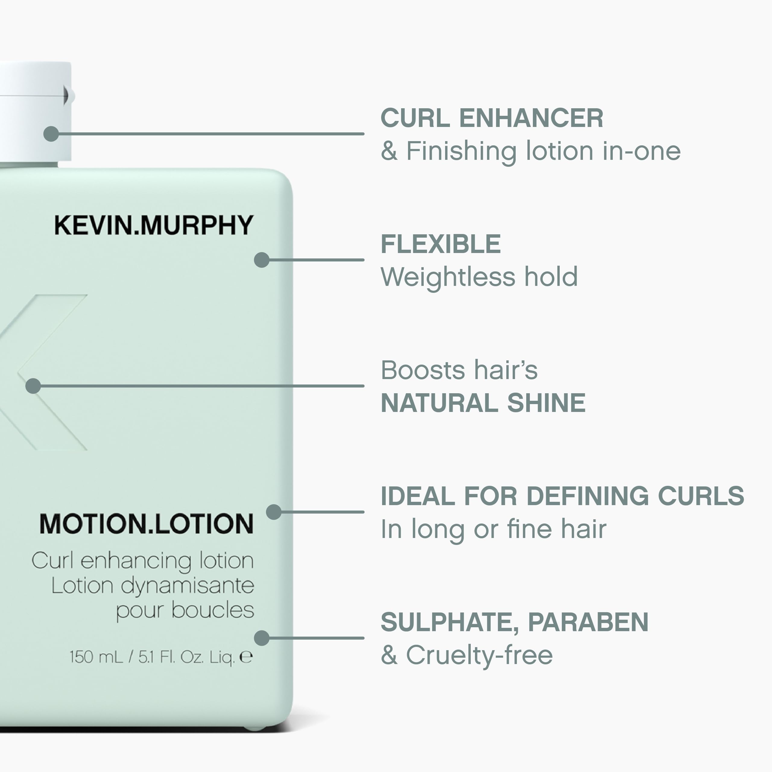 KEVIN.MURPHY MOTION.LOTION nourrit les cheveux et le cuir chevelu pour plus de confort.