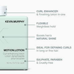KEVIN.MURPHY MOTION.LOTION nourrit les cheveux et le cuir chevelu pour plus de confort.