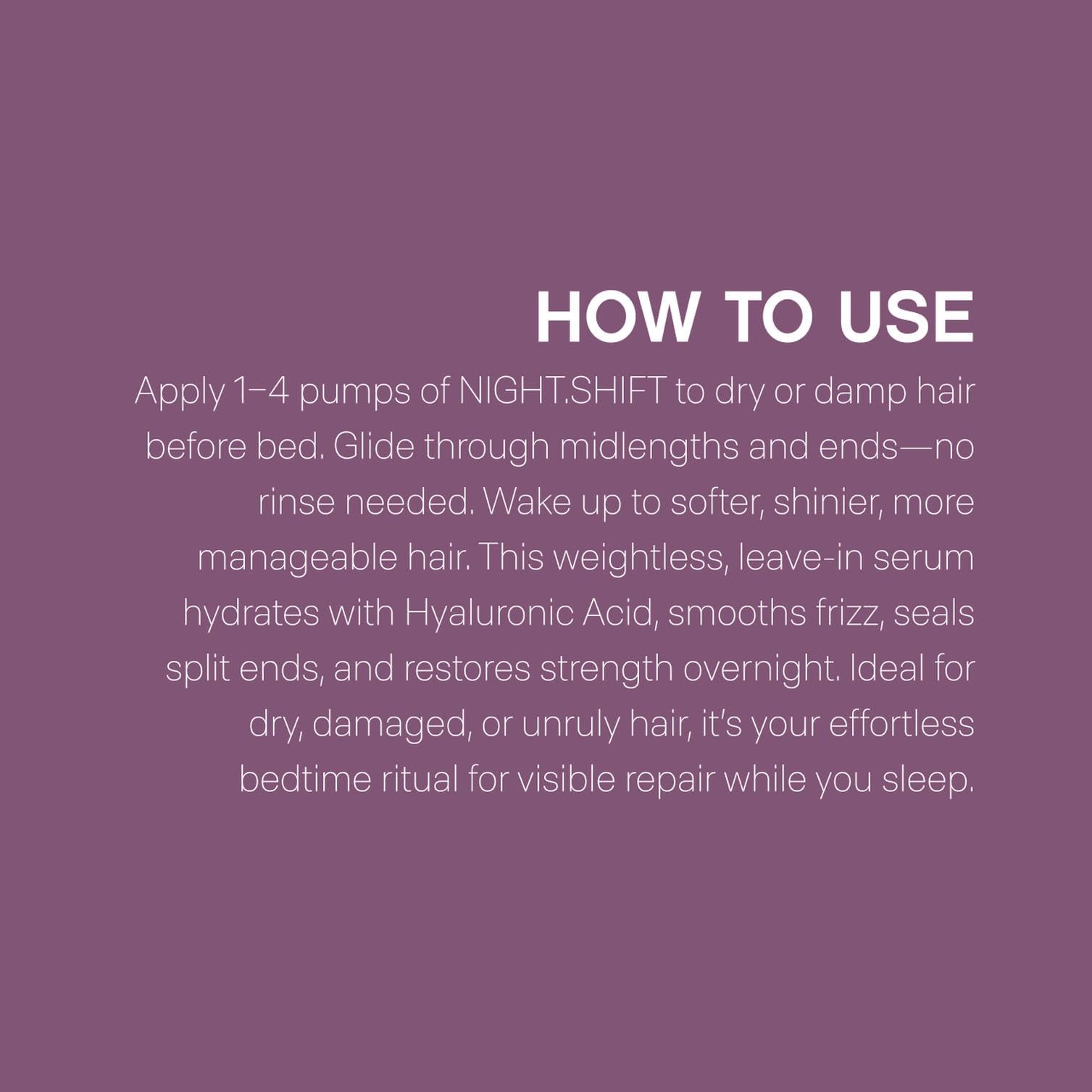 KEVIN.MURPHY NIGHT.SHIFT, texture satinée, cheveux plus lisses au reveil.