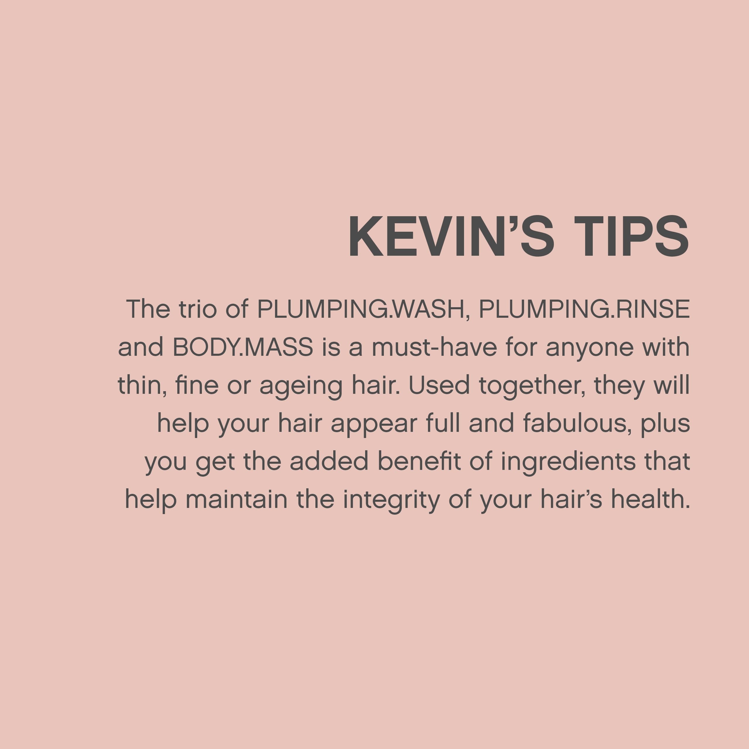 KEVIN.MURPHY PLUMPING.WASH — massage du cuir chevelu pour une expérience spa à domicile.