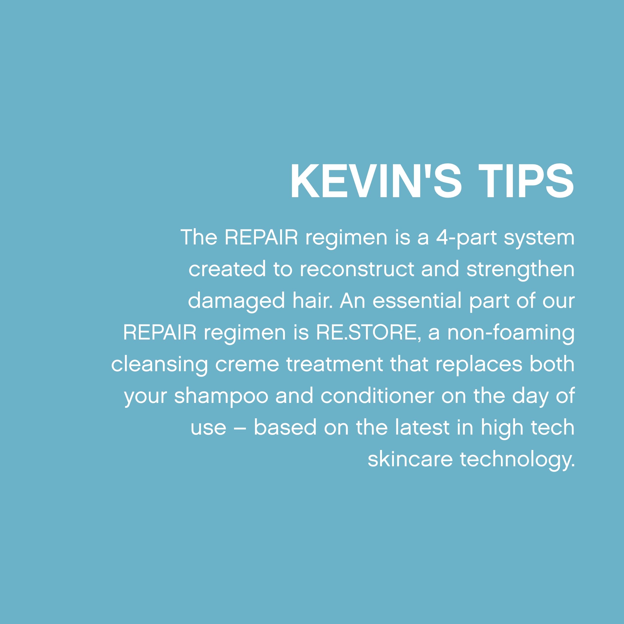 KEVIN.MURPHY RE.STORE : système en quatre étapes utile pour réparer les cheveux.