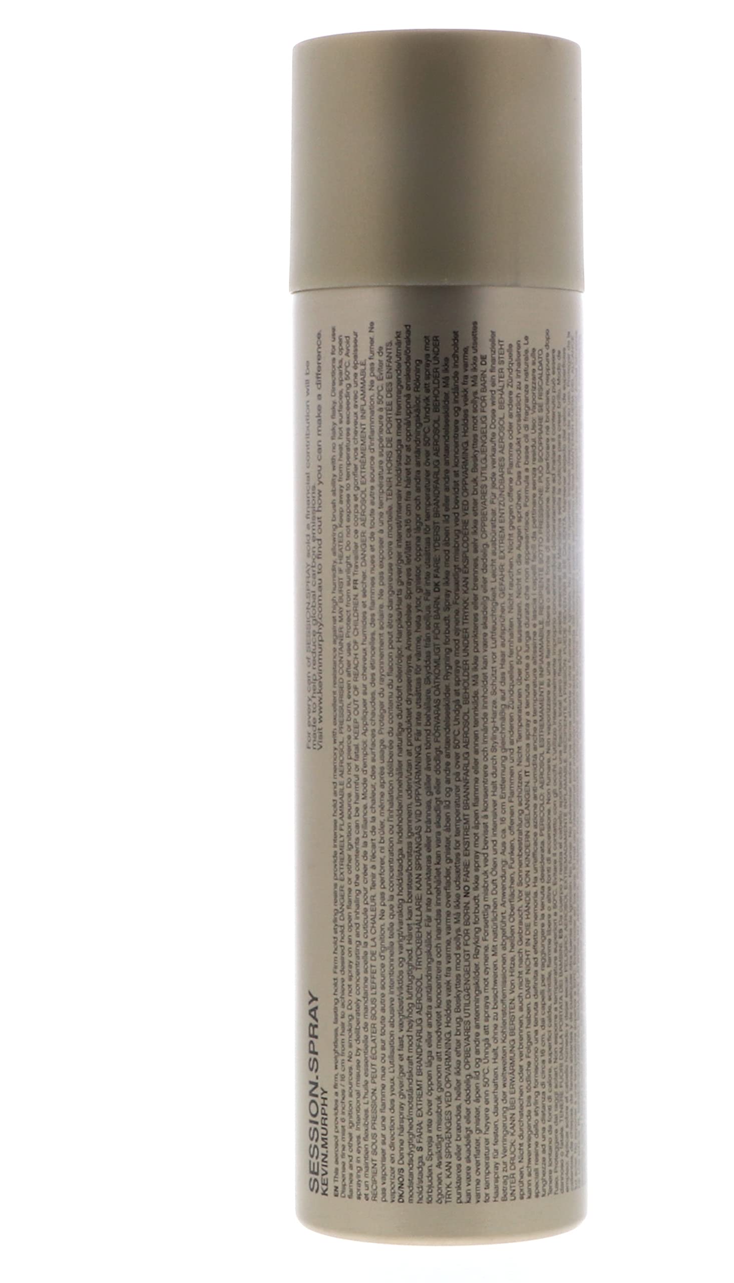Avant et après coiffage avec Session Spray montrant une tenue longue durée.