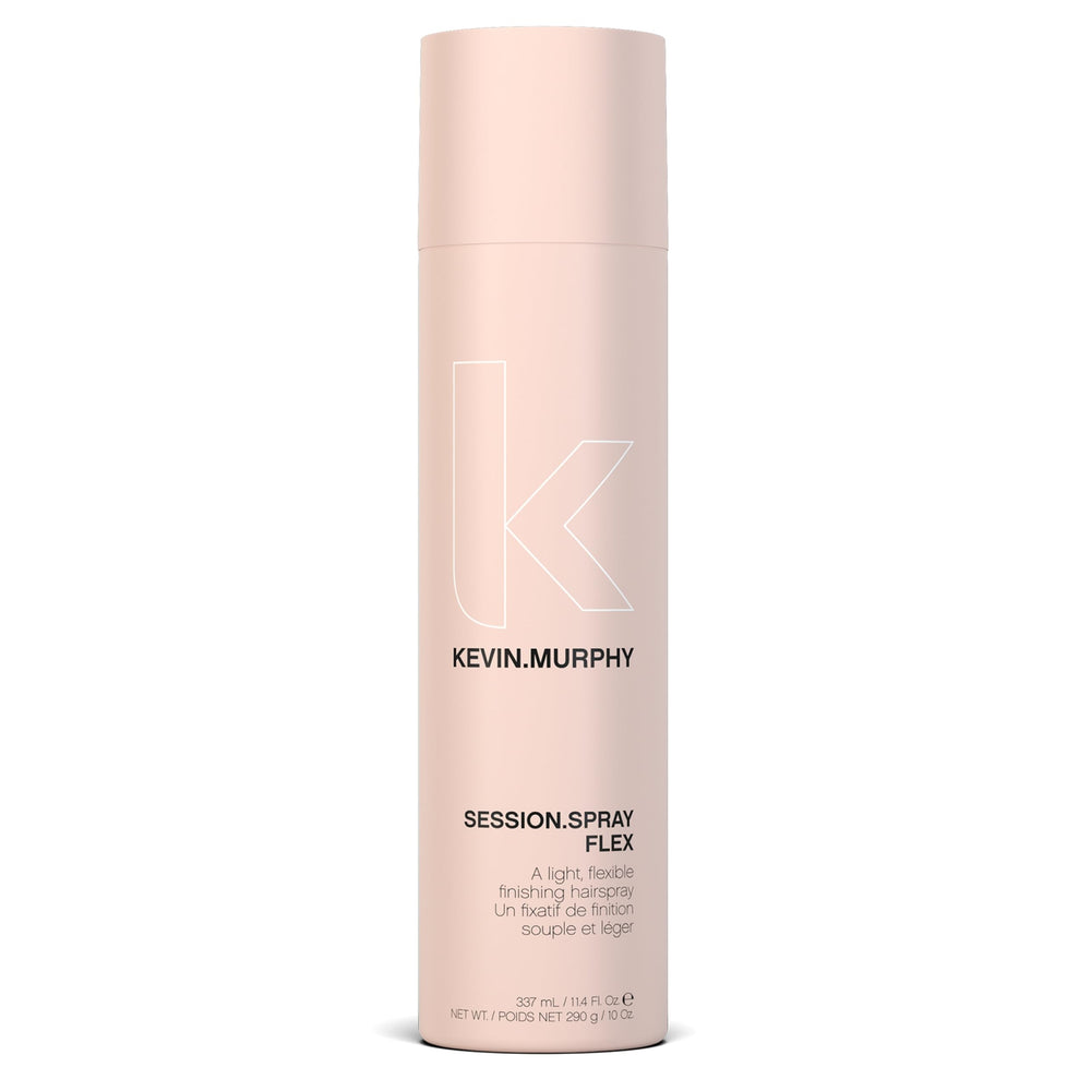 SESSION.SPRAY FLEX de Kevin.Murphy, bouteille visible, tenue légère et durable.