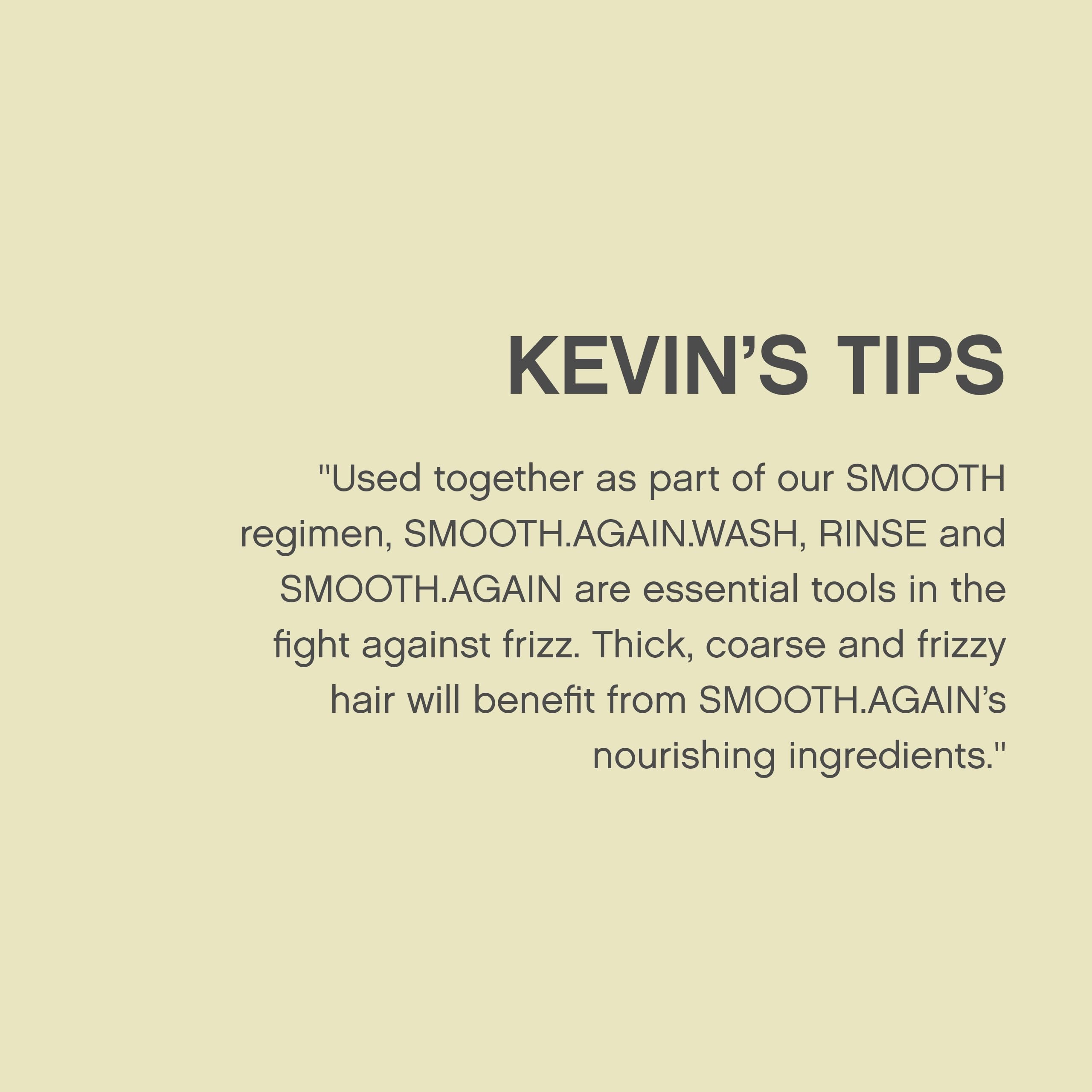 Kevin Murphy Smooth Again – label-arriere, informations claires sur l'utilisation.