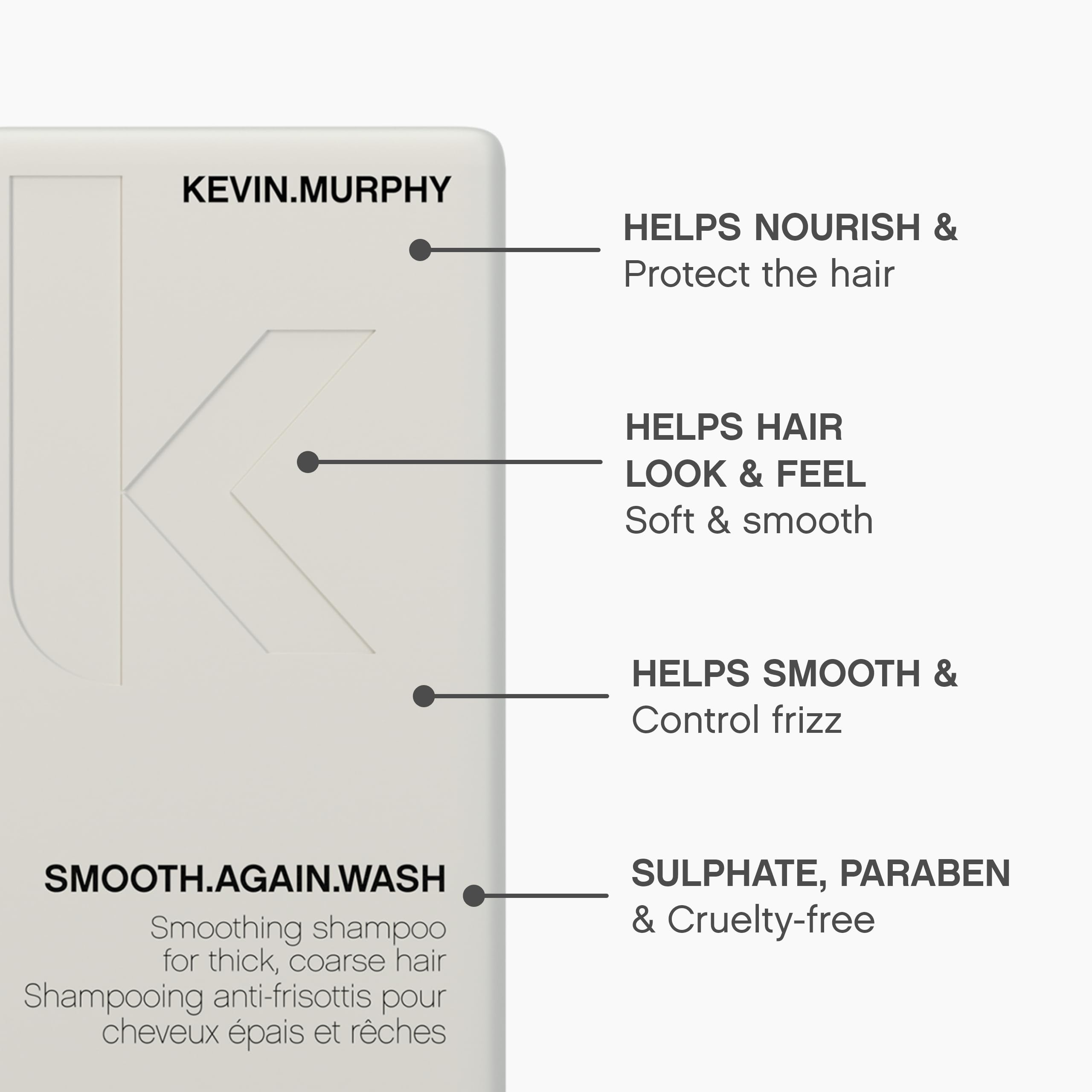 Frizz contrôlé au quotidien avec SMOOTH.AGAIN WASH pour cheveux faciles à coiffer.
