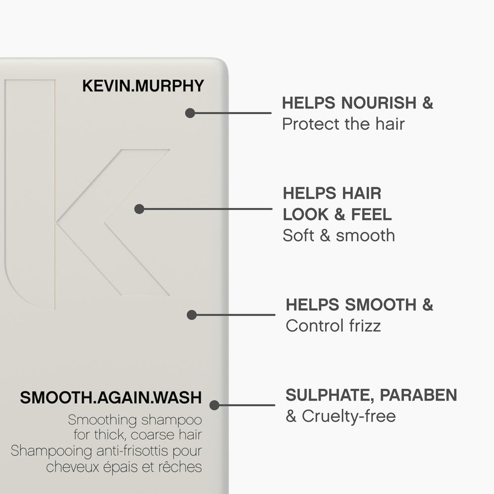 Frizz contrôlé au quotidien avec SMOOTH.AGAIN WASH pour cheveux faciles à coiffer.