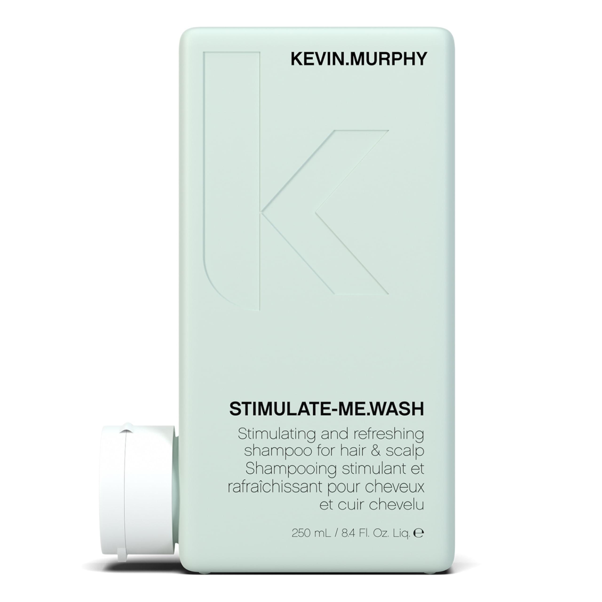 KEVIN.MURPHY Stimulate-Me.Wash: flacon ouvert, lavage clarifiant pour cuir chevelu frais.