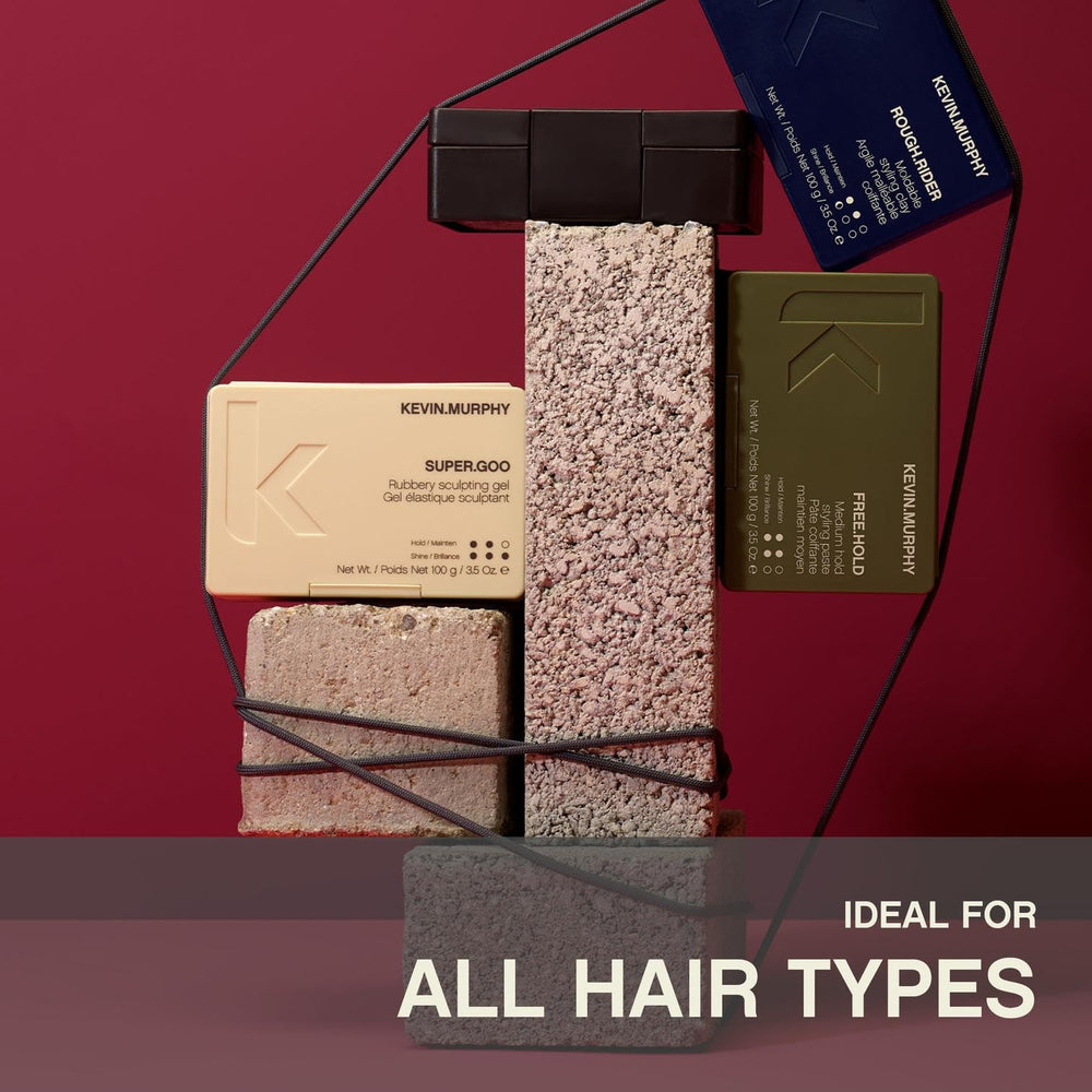 Définition de texture naturelle avec KEVIN.MURPHY SUPER.GOO sans flocons.