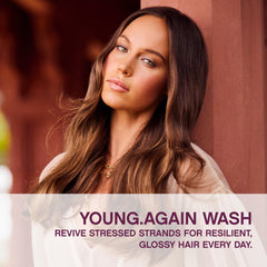 KEVIN.MURPHY Young.Again.Wash — Bouteille arrière et etiquette, met en avant des ingrédients hydratants