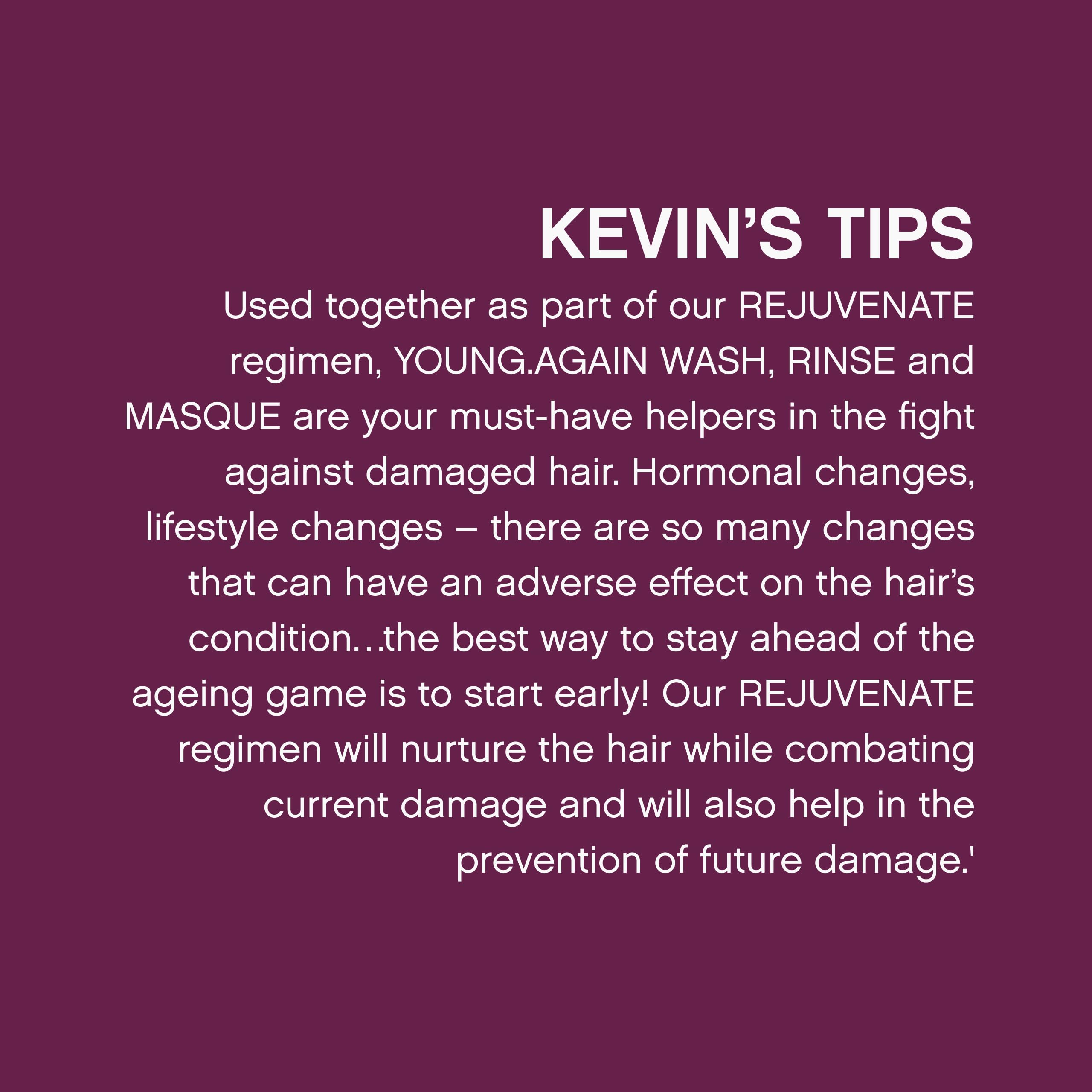 KEVIN.MURPHY Young.Again.Wash — Mousse onctueuse, facilite le lavage et laisse les cheveux propres
