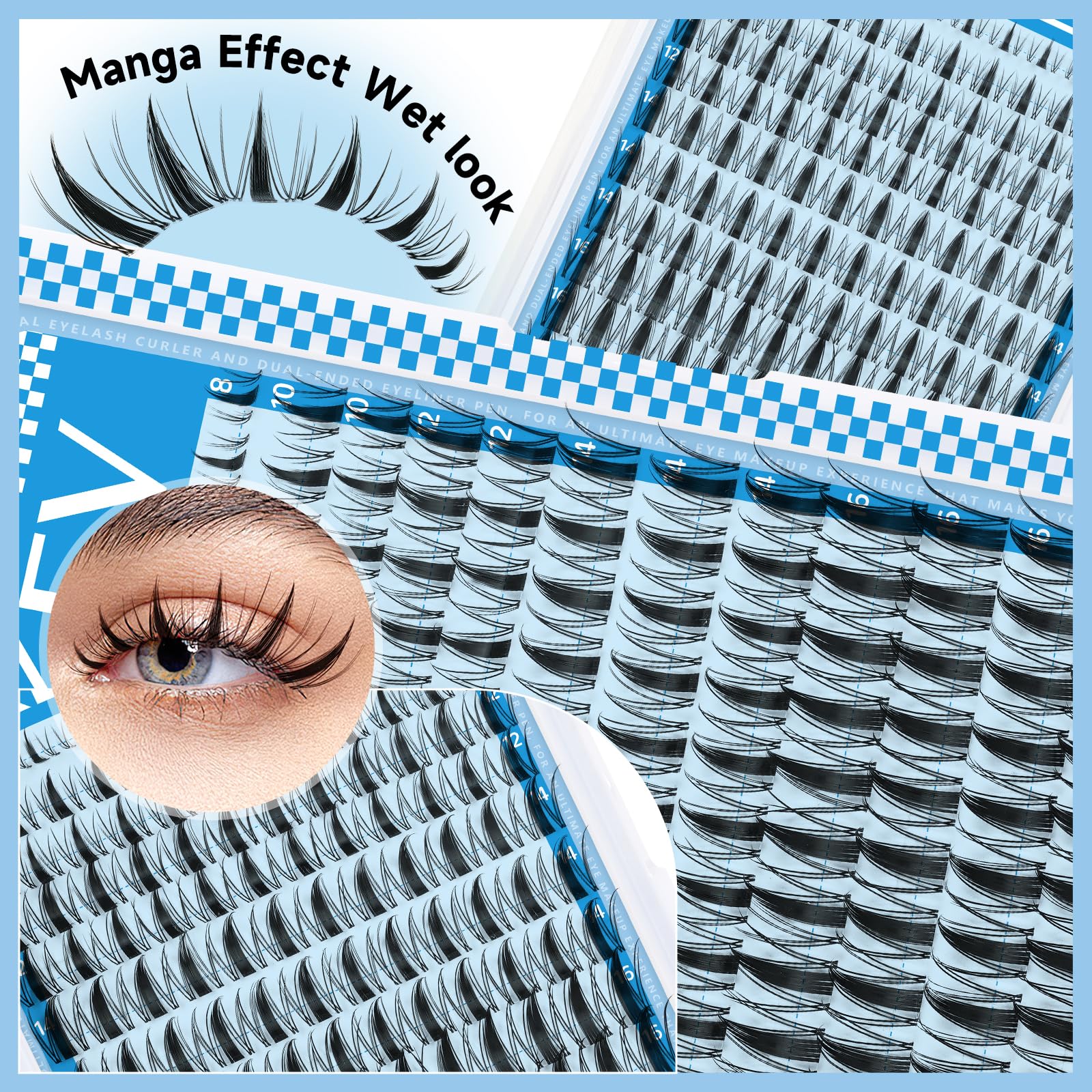 KevKev Fairy Lash Clusters Kit - méthode d'application simple pour débutants.