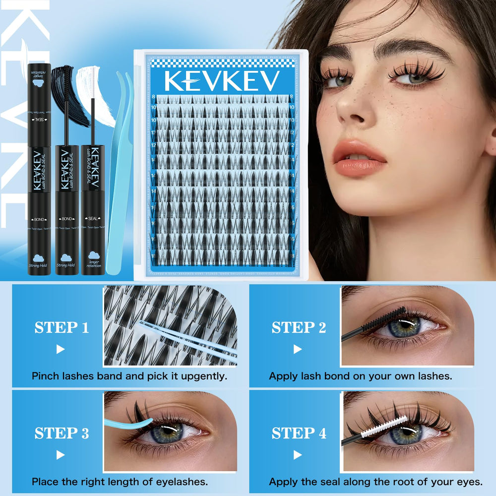 KevKev Fairy Lash Clusters Kit - scellant pour prolonger la tenue des cils.