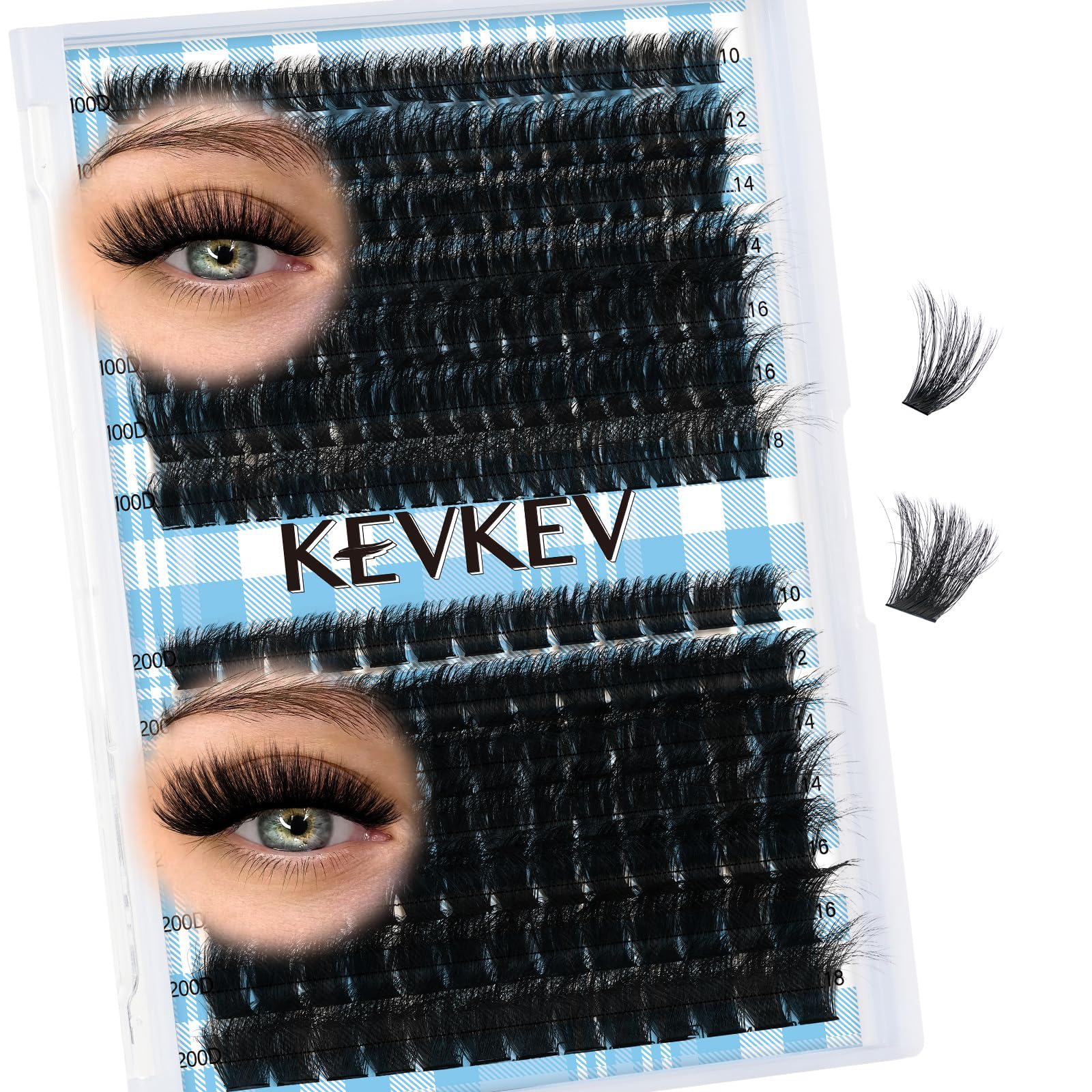 KevKev grappes de cils emballage 231 pièces pour ensemble personnalisable.