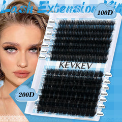KevKev grappes de cils effet 3D et courbure D pour volume discret.