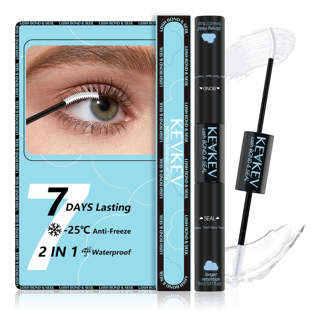 KevKev Lash Cluster Glue, bouteille 10 ml prête à l'emploi, adhérence durable.