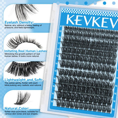 KevKev Lash Clusters 144 grappes pour composer divers regards