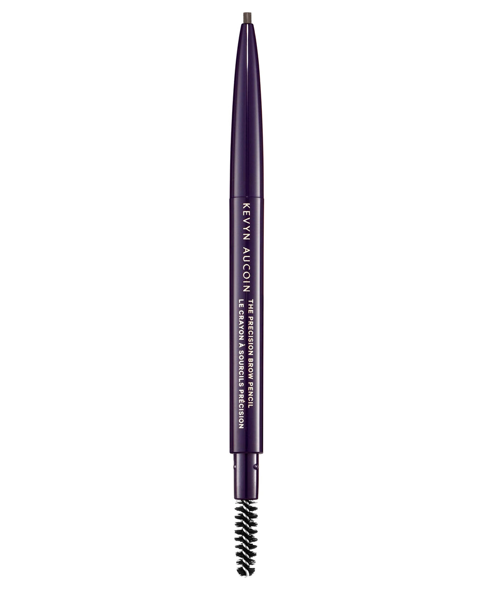 Kevyn Aucoin Precision Sourcil: crayon fin rétractable avec brosse intégrée pour tracé naturel.