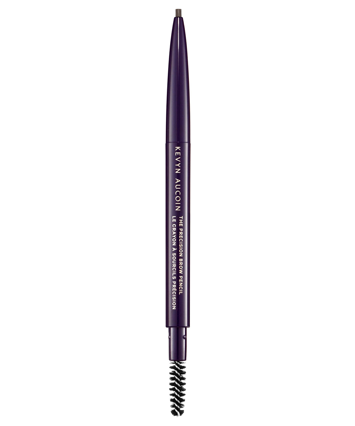 Kevyn Aucoin Precision Sourcil: crayon fin rétractable avec brosse intégrée pour tracé naturel.