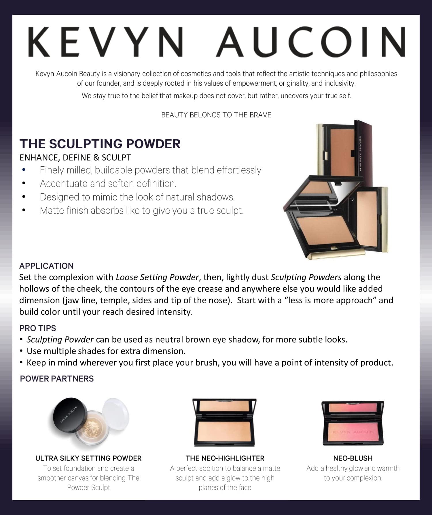 Application douce avec pinceau pour contour progressif du Sculpting Powder Medium