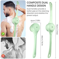 Keweis manche double-brosse pour atteindre le dos et les zones difficiles.