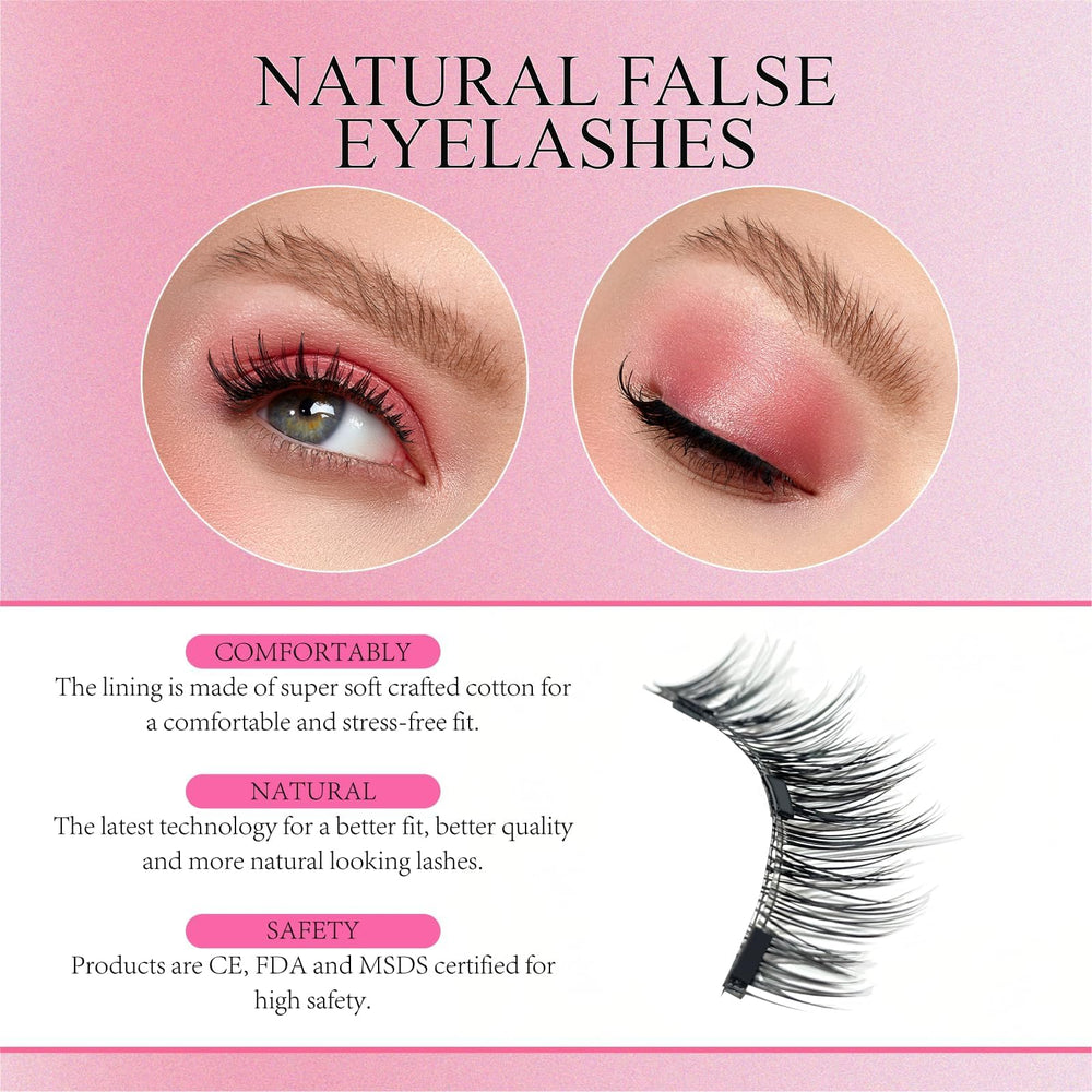 KEWYASO cils magnétiques look naturel pour un regard discret.