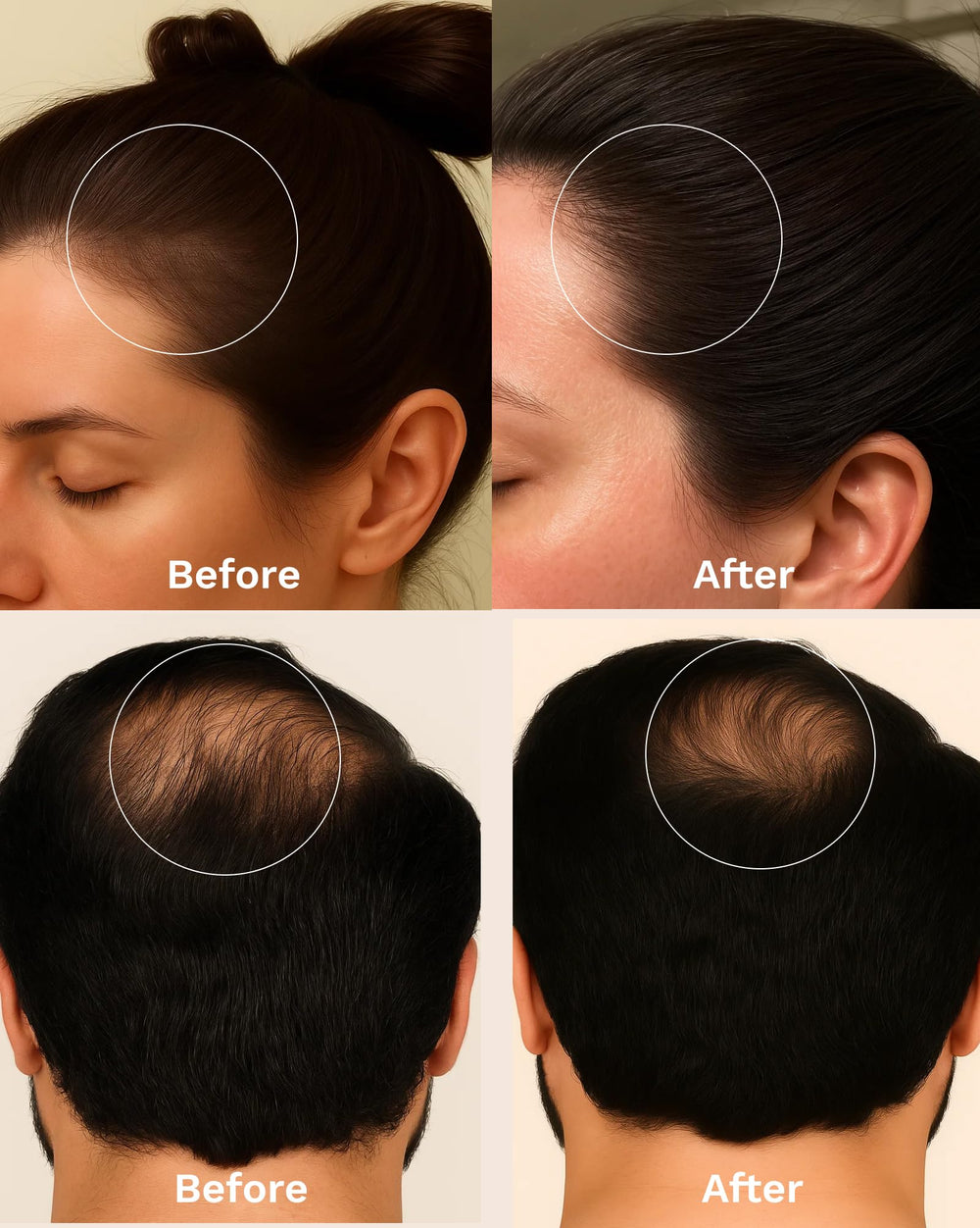 Cheveux brillants après utilisation de l'huile Batana Keyoma.