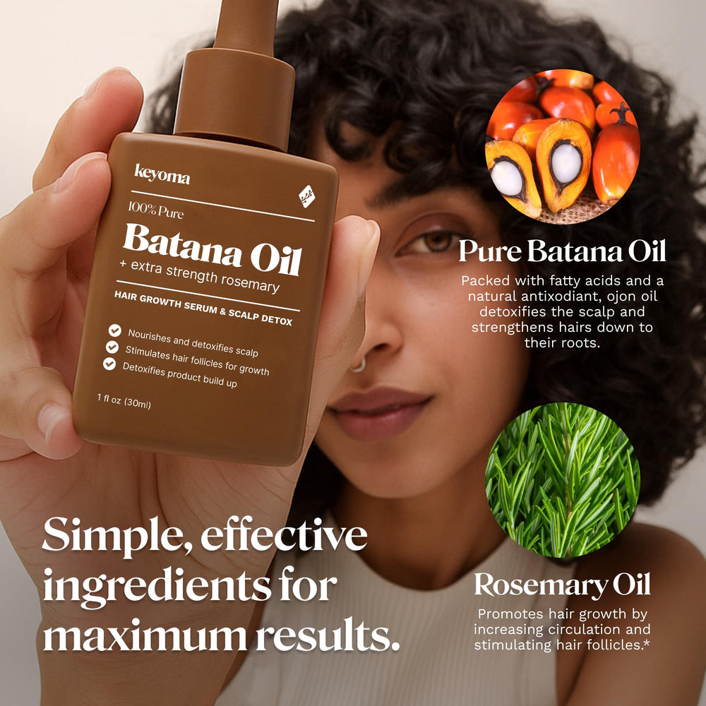 Massage du cuir chevelu avec Keyoma Batana huile.