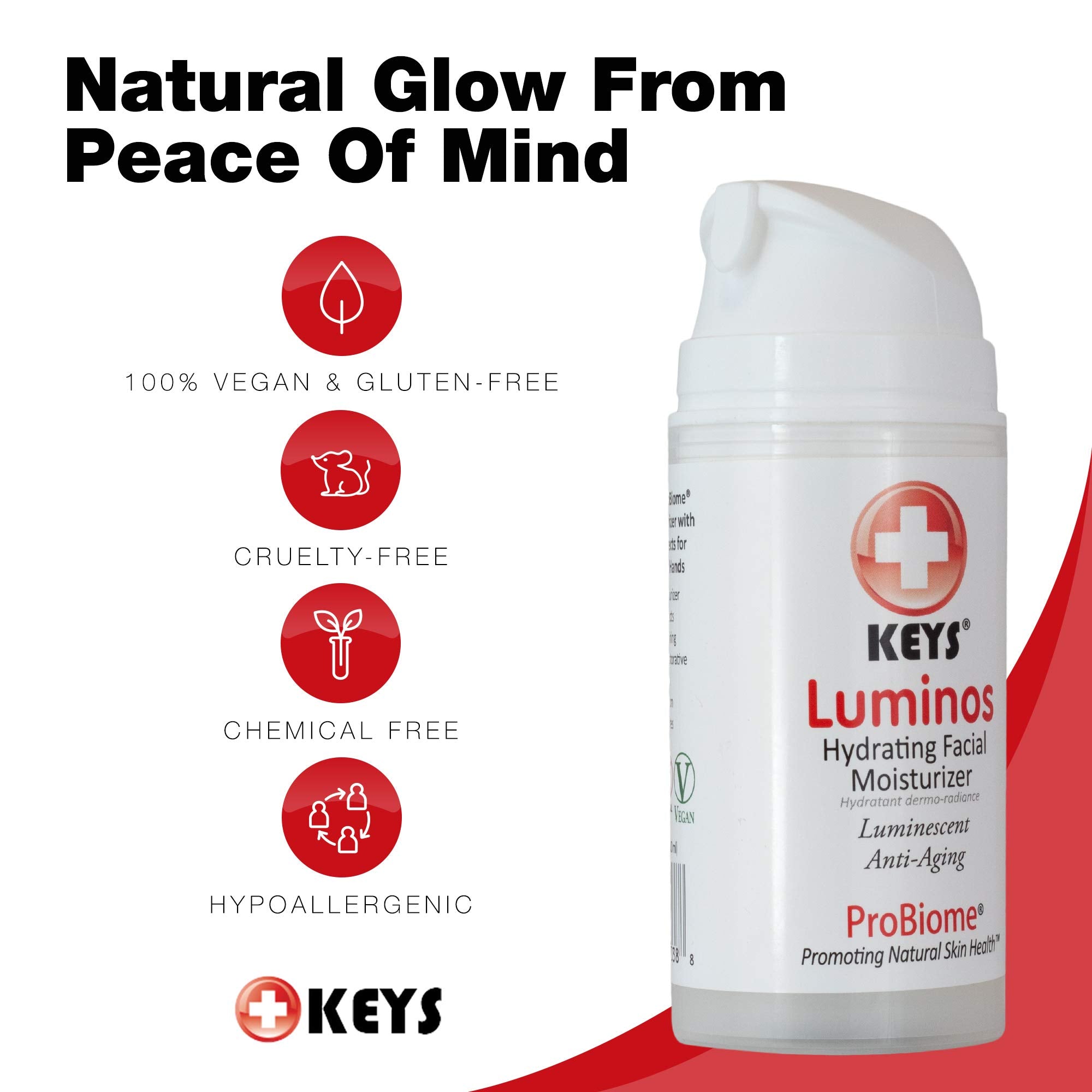 Keys Luminos – peau non irritante adaptée à tous les types de peau.
