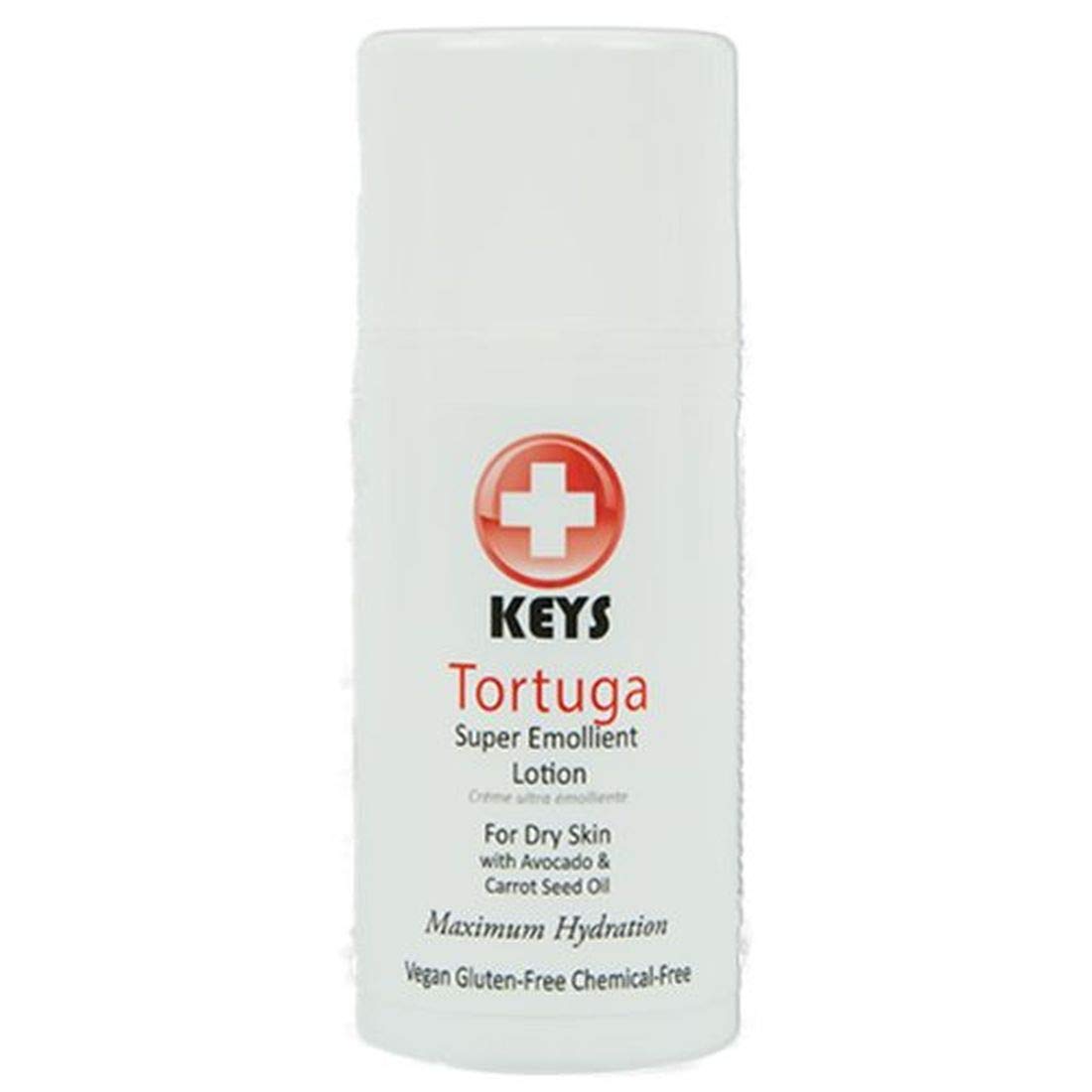 Keys Tortuga lotion émolliente en flacon, hydratation rapide pour peaux sèches et sensibles