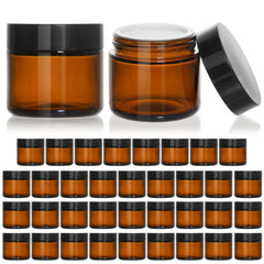 KEYWING bocal ambre 2oz avec couvercle noir, protège des rayons ultraviolets et prolonge la fraîcheur.
