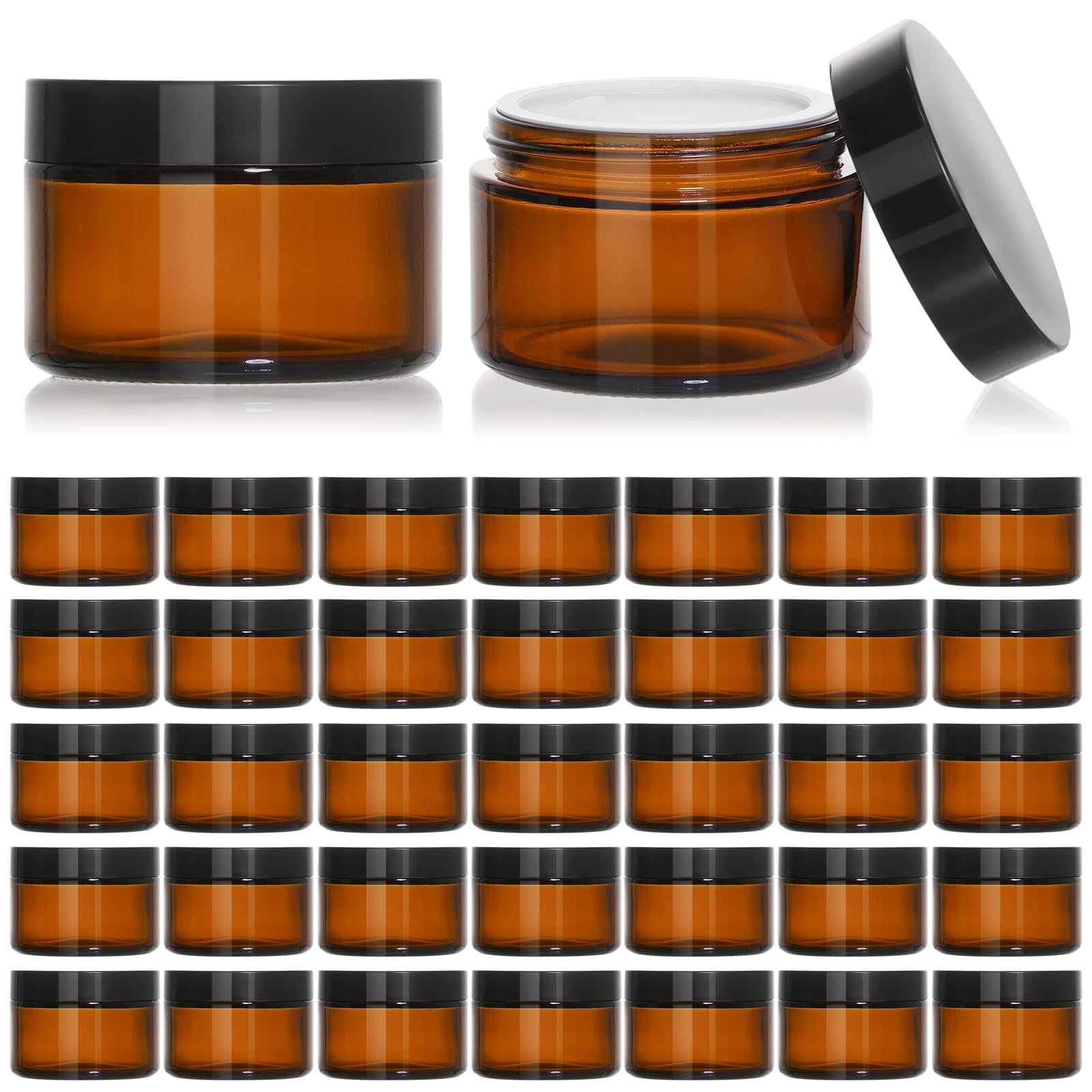 KEYWING bocal en verre ambré 1oz pour protéger vos crèmes des UV