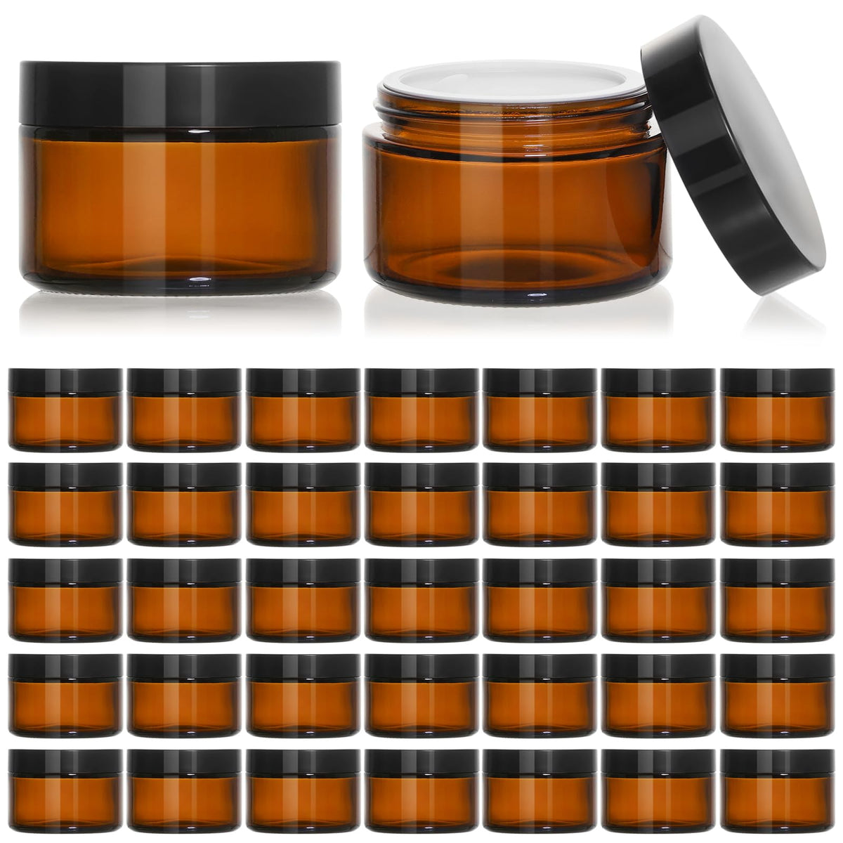 KEYWING bocal en verre ambré 1oz pour protéger vos crèmes des UV
