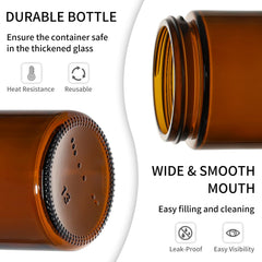 KEYWING bocaux verre ambré 2oz, idéal pour lotions et crèmes maison.