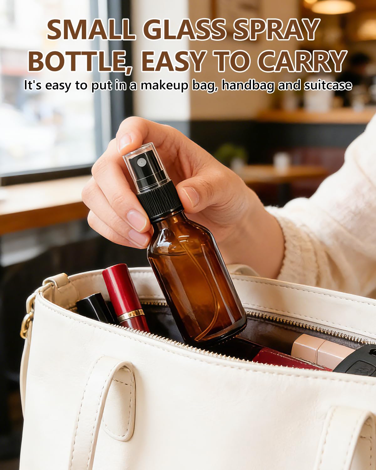 Bouteilles soin peau KEYWING pour sprays hydratants et parfumés.