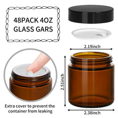 Plan rapproché d un pot KEYWING en verre ambré 118 ml avec couvercle noir.