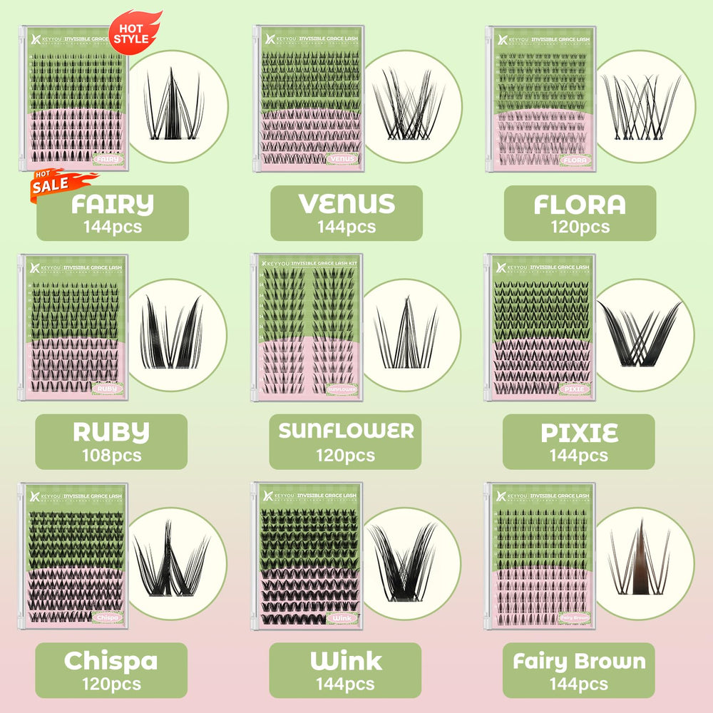KEYYOU accessoires cils Fairy Wink inclus dans le kit.