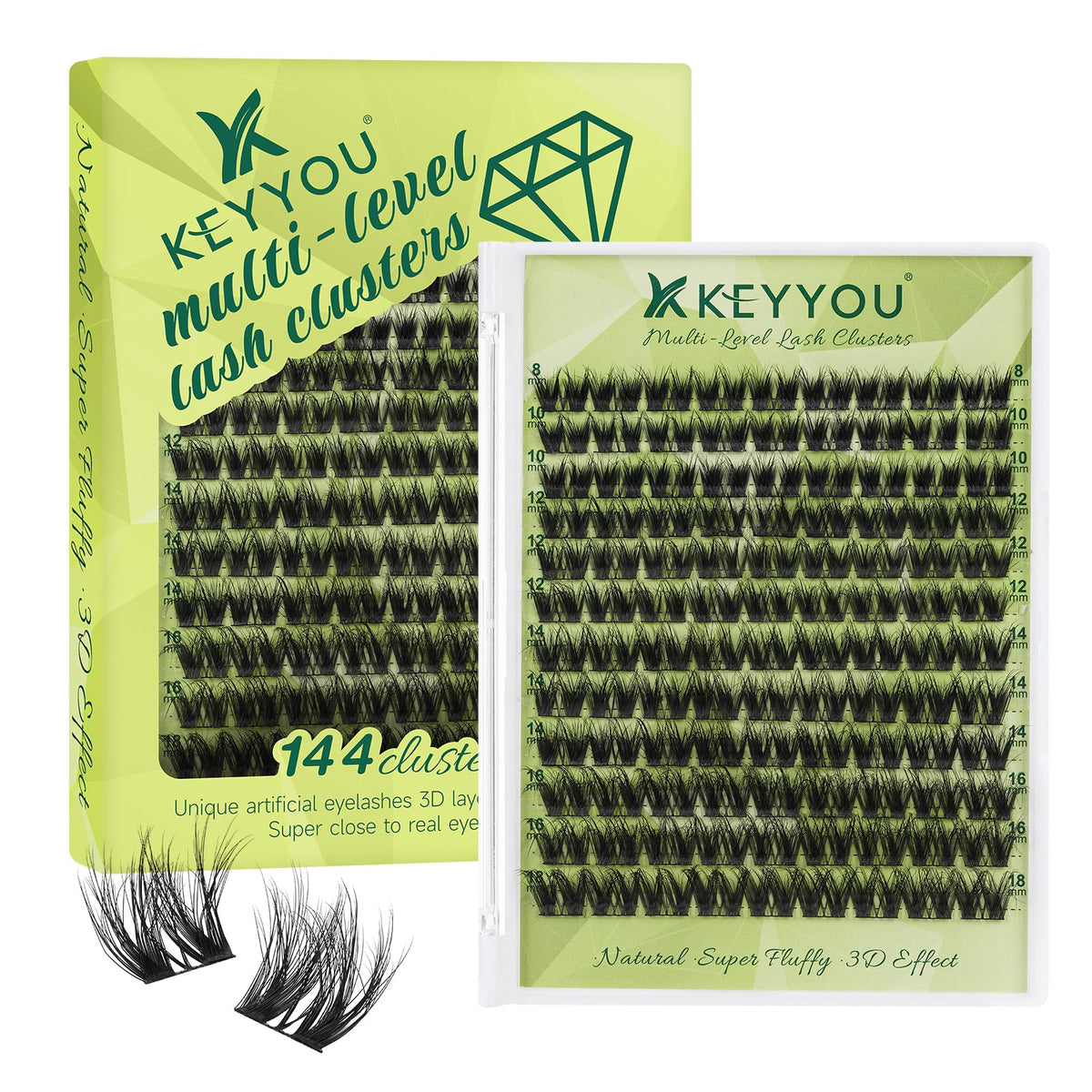 KEYYOU amas-cils 3D PuffSilk V3D05: regard plus profond et naturel.