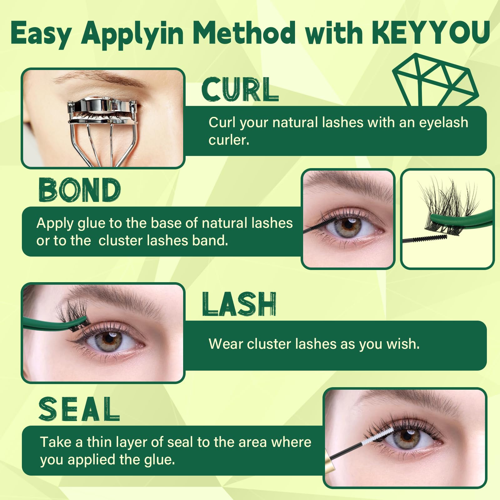 KEYYOU amas-cils réutilisables PuffSilk: réutilisation multiple avec soin.