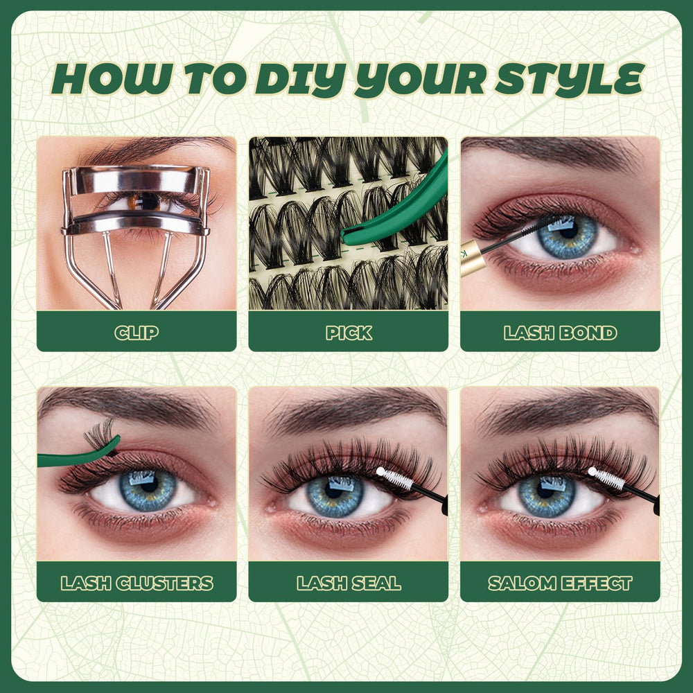 KEYYOU cils-diy-atelier-maison ensembles 60D-D courbe, facile pour débutants.