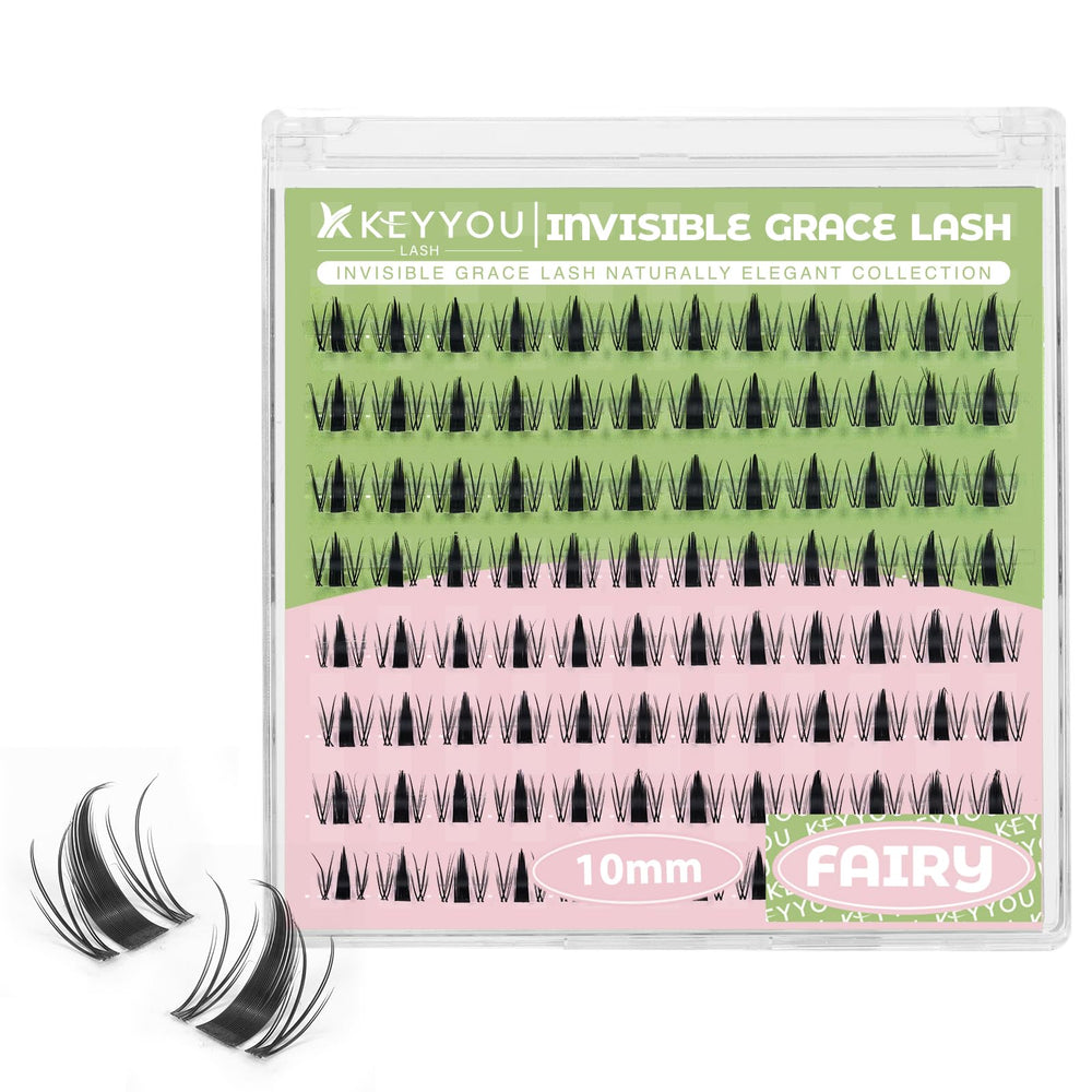 KEYYOU Fairy Lash Clusters – cils en grappes, effet manga discret et naturel.