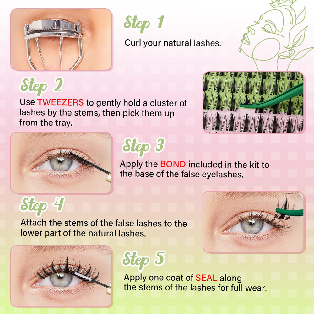 KEYYOU Fairy Lash Clusters – étanche et adaptée à une utilisation quotidienne.