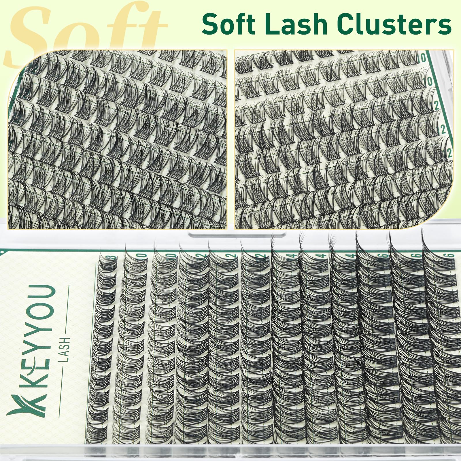 KEYYOU cils-grappes ultra-légers offrent un confort durable.