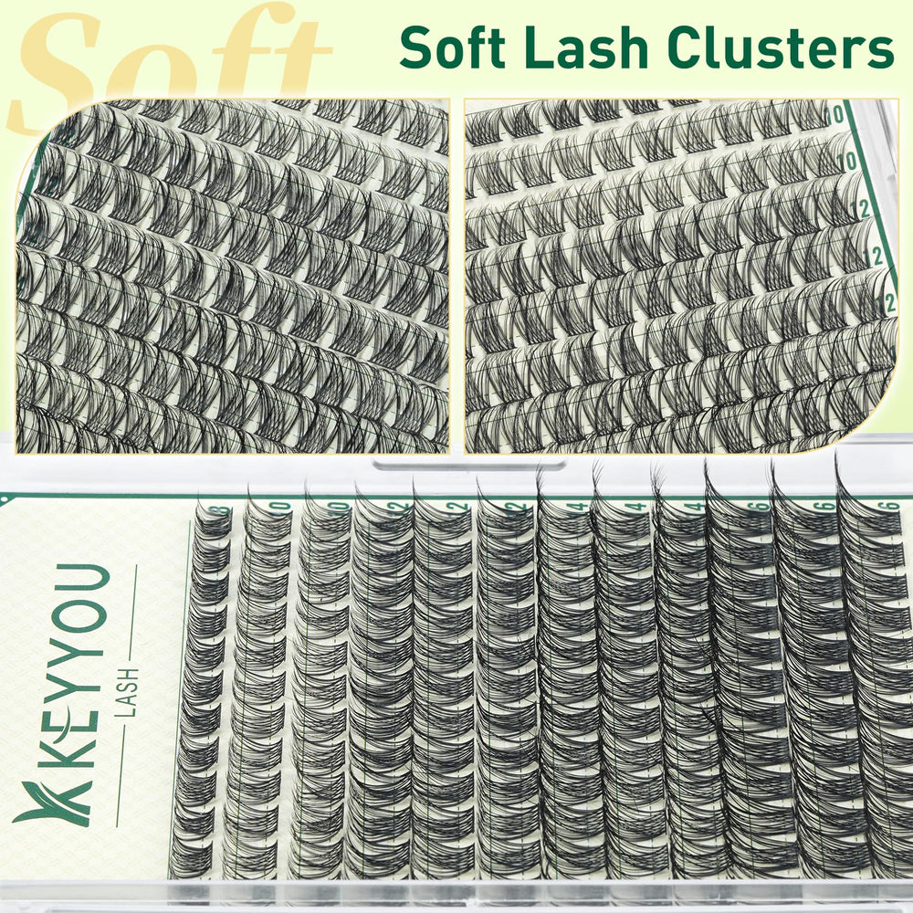 KEYYOU cils-grappes ultra-légers offrent un confort durable.