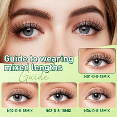 KEYYOU cils-individuels wispy en gros plan, effet léger et authentique.